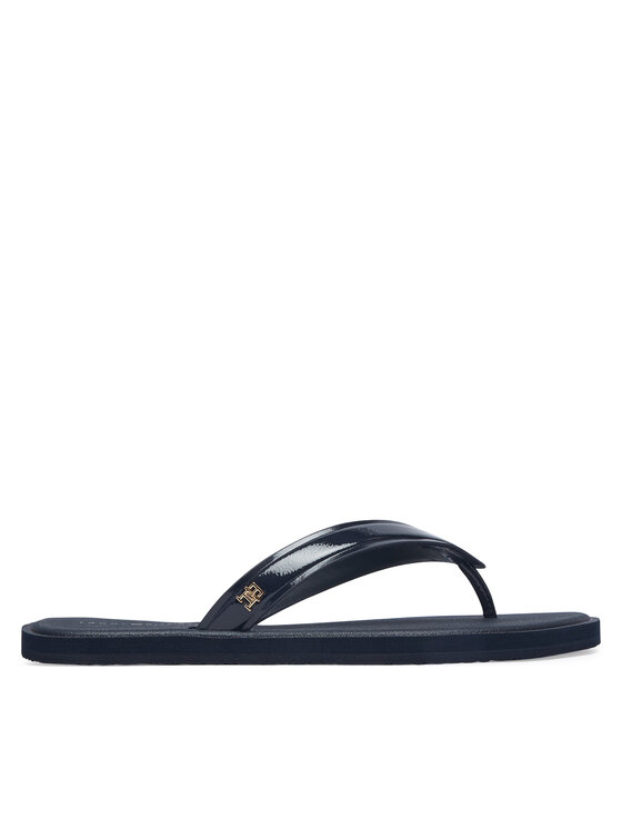 Tommy Hilfiger Tommy Hilfiger Žabky Th Scandi Shiny Summer Sandal FW0FW09446 Tmavomodrá