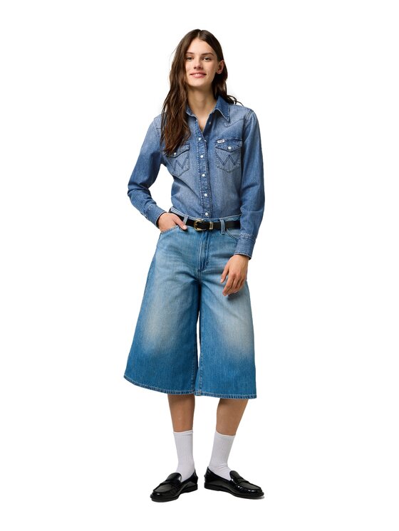 Wrangler Wrangler Koszula jeansowa 112373227 Niebieski Regular Fit