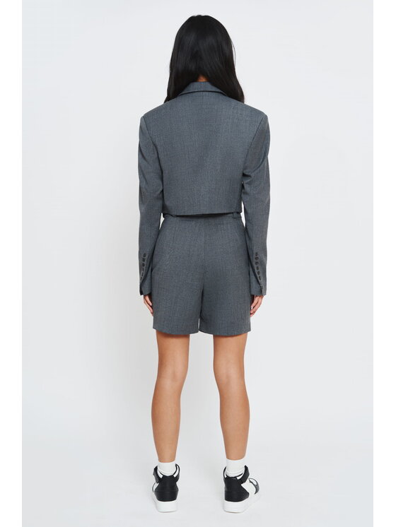 BENU BENU Šortky z materiálu Krótkie ciemnoszar Šedá Modern Fit