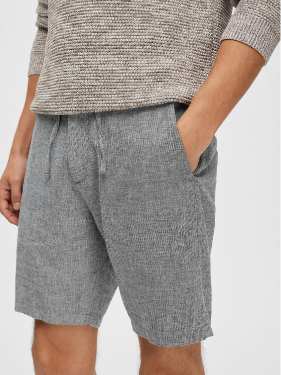 Selected Homme Selected Homme Pantaloncini di tessuto Slhregular-Brody 16087638 Grigio Regular Fit