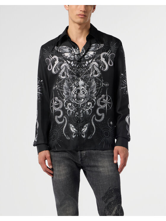 PHILIPP PLEIN PHILIPP PLEIN Košile 28999 Černá Regular Fit