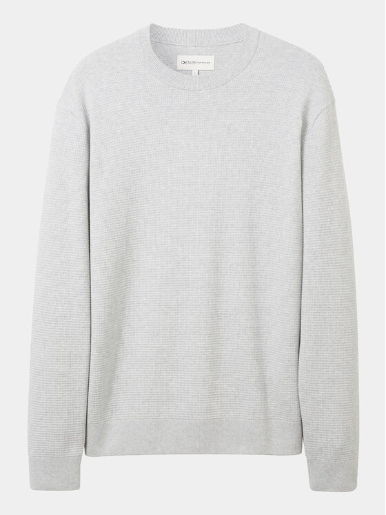 Tom Tailor Denim Tom Tailor Denim Džemper 1038285 Siva Regular Fit