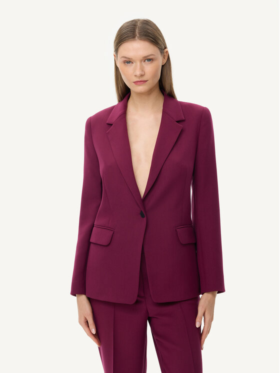 KMX KMX Marynarka 108550004 Bordowy Fitted Fit