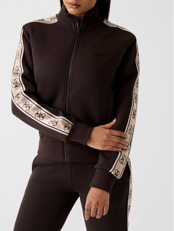 Guess Guess Μπλούζα V2YQ16 KB3P2 Καφέ Regular Fit