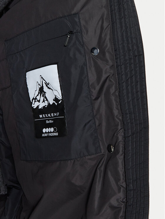 Weekend Max Mara Weekend Max Mara Пухено яке Newbembo 2425496042 Черен Relaxed Fit
