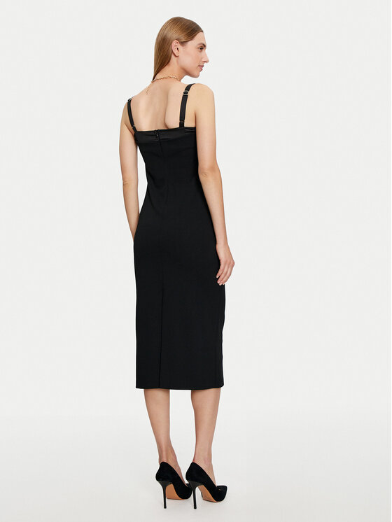 Imperial Imperial Коктейлна рокля AFAHIAW Черен Slim Fit