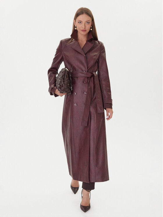 Bardot Bardot Cappotto di transizione 59899JB4 Bordeaux Regular Fit