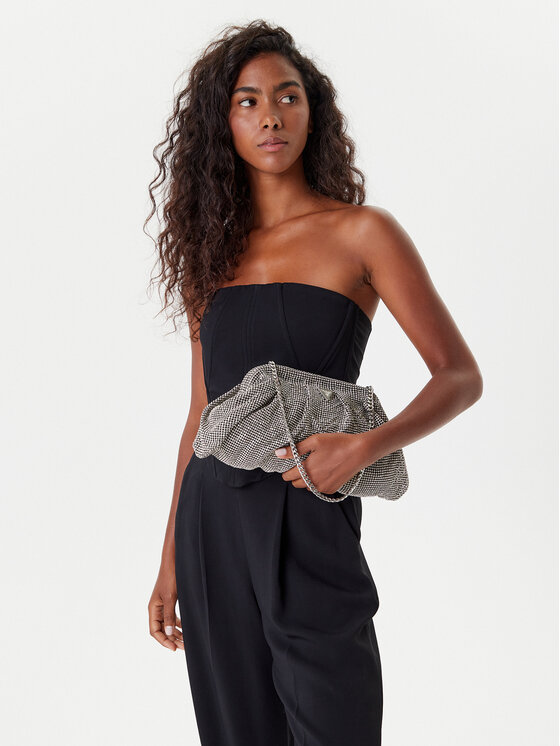 Guess Guess Ročna torba Zalina Mini HWRY93 50710 Srebrna