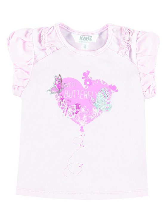 Kanz Kanz T-Shirt 1632013-2096 Różowy Basic Fit