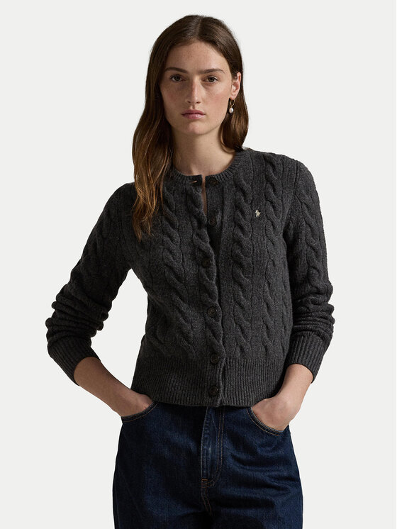 Polo Ralph Lauren Cardigan 211910443020 Gri Regular Fit