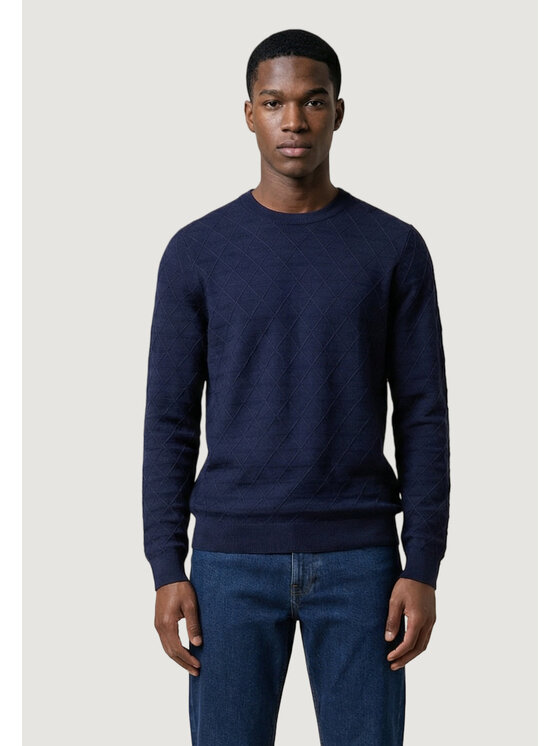Armani Exchange Armani Exchange Sweter PULLOVER Niebieski Over Fit
