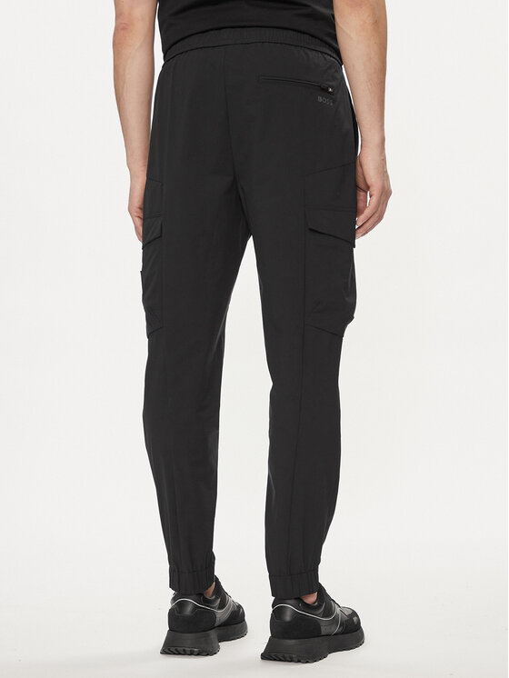 BOSS Boss Hlače iz tkanine T_Urbanex-CargoLight 50508339 Črna Tapered Fit