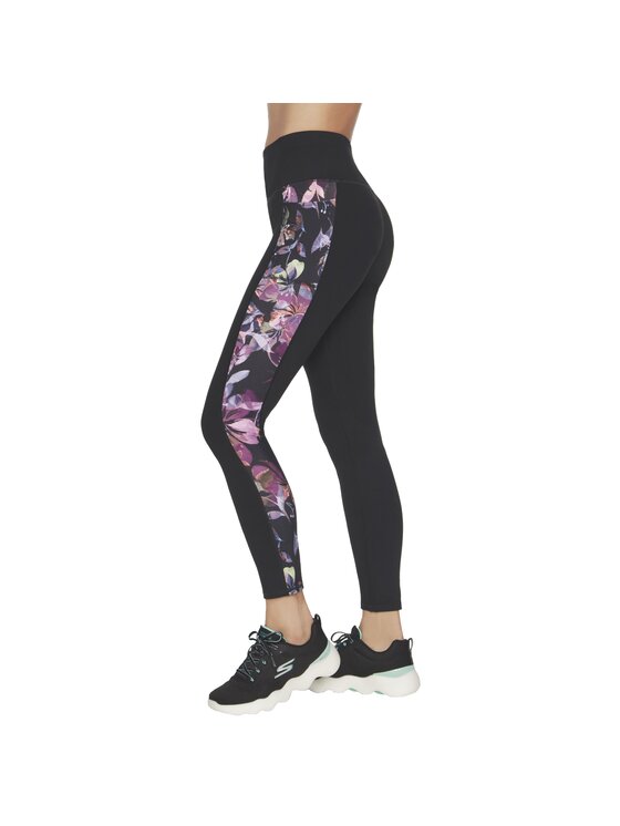 Skechers Skechers Legginsy Skechers Ultraviolet High Waisted Full Length Legging Czarny Slim Fit