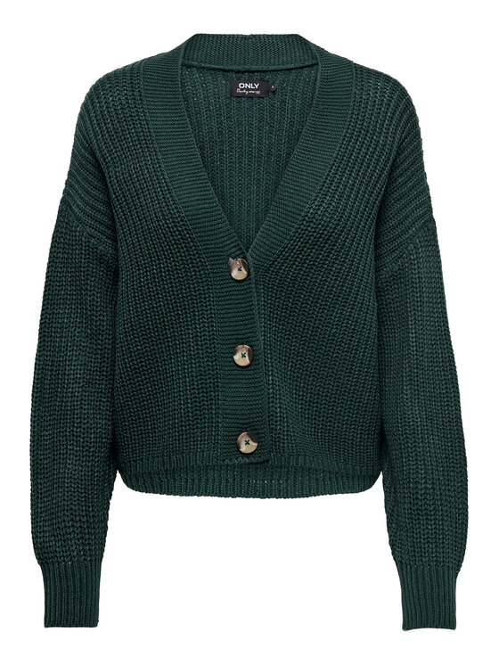 ONLY ONLY Kardigan 15211521 Zielony Regular Fit