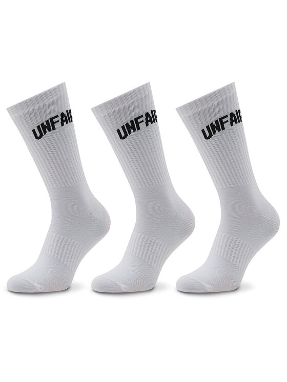 Set de 3 perechi de șosete medii unisex Unfair Athletics Curved UNFR22-165 White