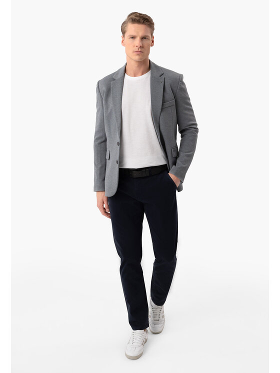 Volcano Volcano Marynarka JB-ABIS Szary Regular Fit