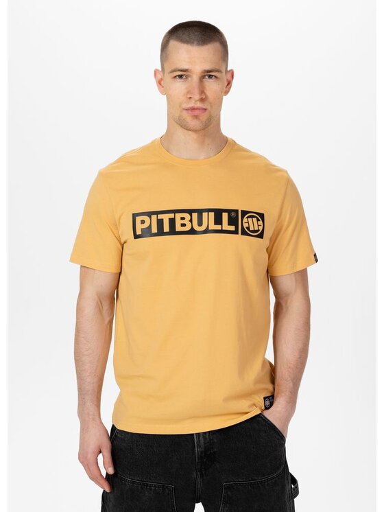 PITBULL PITBULL T-Shirt Koszulka Żółty Regular Fit