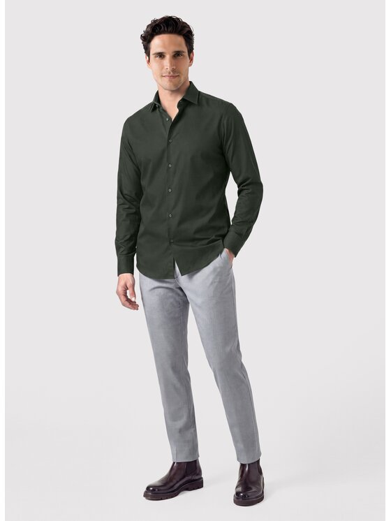 Pako Lorente Pako Lorente Koszula P26WF-1X-027 Zielony ciemny Slim Fit
