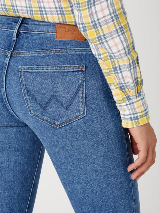 Wrangler Wrangler Džinsai Skinny 615 W28K4736Y 112332349 Mėlyna Skinny Fit