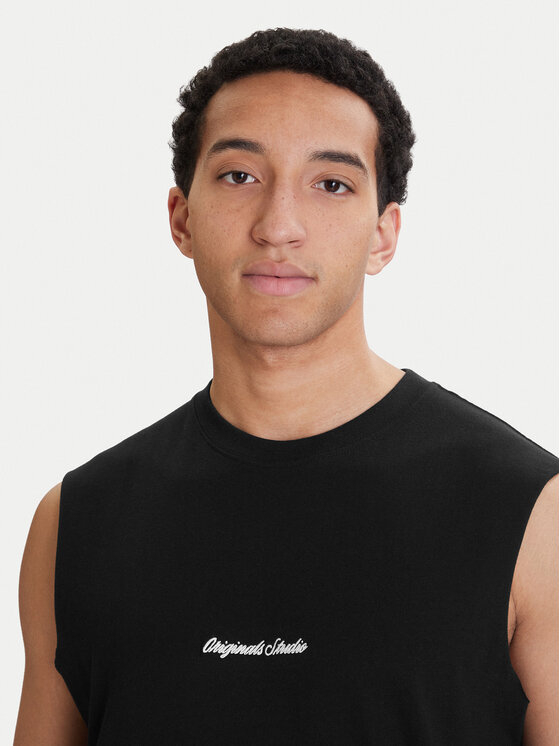 Jack & Jones Jack & Jones Tank top Norrebro Emb 12292009 Czarny Regular Fit