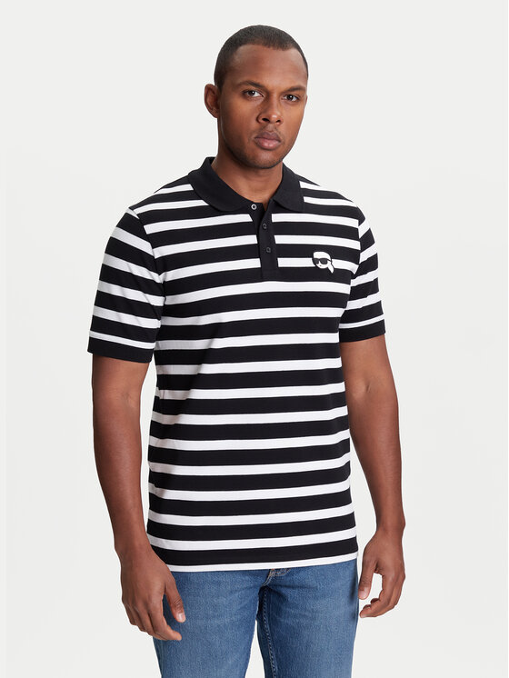 KARL LAGERFELD Polokošeľa 745023 553231 Čierna Regular Fit