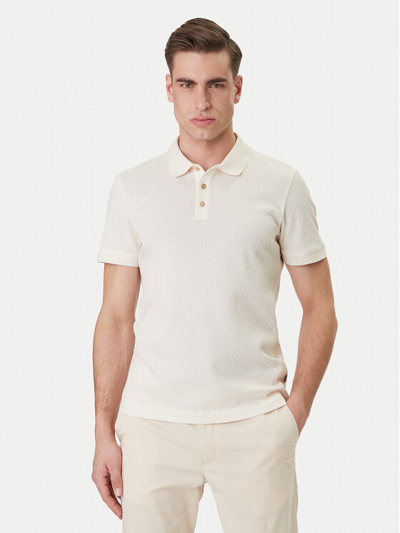 JOOP! JOOP! Polo marškinėliai Roni 10100056 30100501 Écru Regular Fit