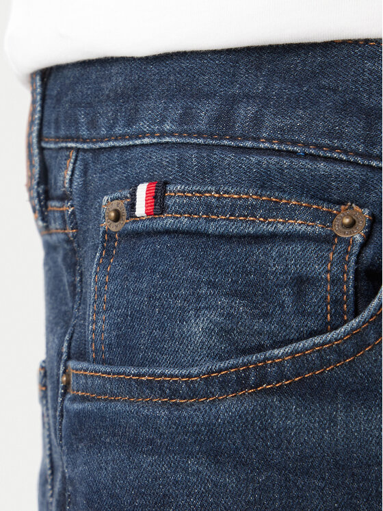 Tommy Hilfiger Tommy Hilfiger Blugi Denton MW0MW41902 Bleumarin Straight Fit