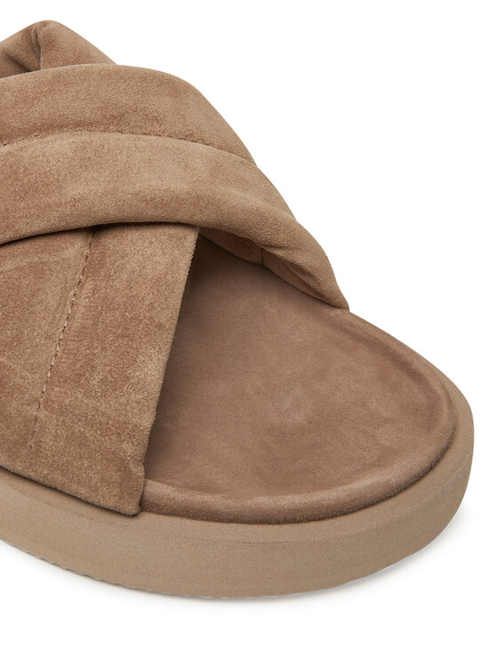 Inuikii Inuikii Klapki Suede Crossed 50102-500 Beżowy
