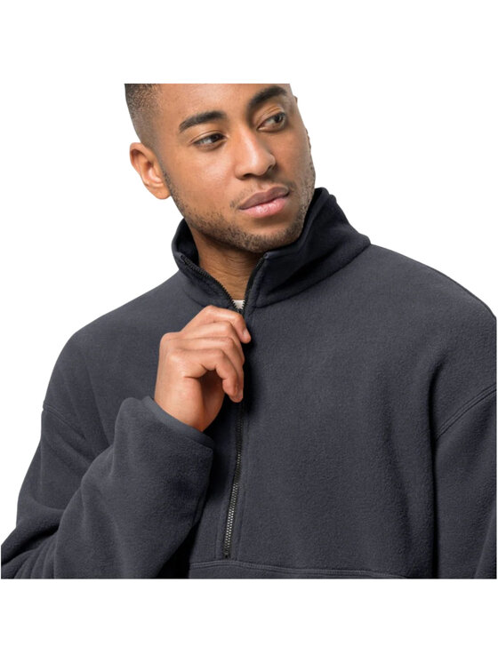 Jack Wolfskin Jack Wolfskin Felpa di pile Jack Wolfskin Osloer Fleece HZ M Nero Regular Fit