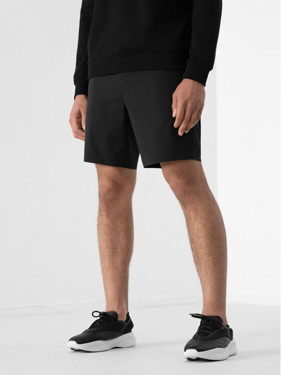4F 4F Szorty materiałowe TSHOM031-20S Czarny Regular Fit