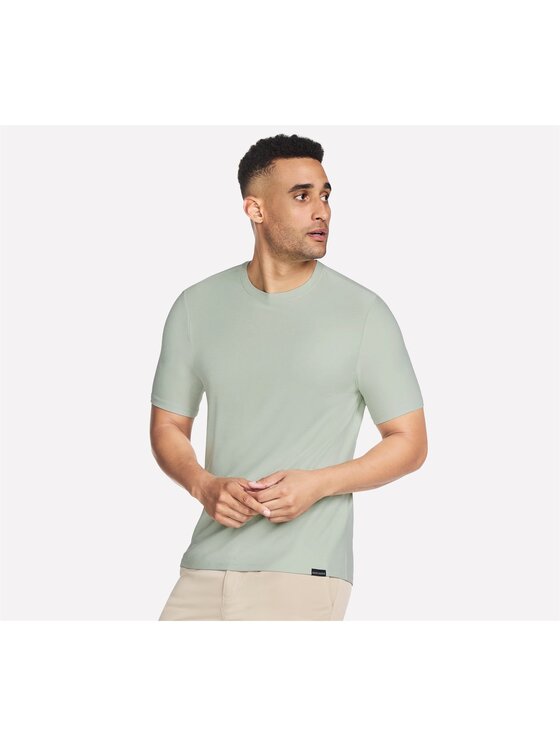 Skechers Skechers T-Shirt TS107-GRMV Zielony Regular Fit