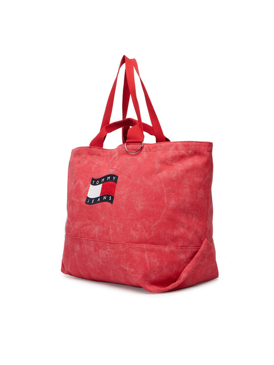 Tommy Jeans Tommy Jeans Torbica Tjw Wave Flag Med Tote AW0AW18466 Koraljna