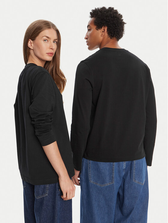 AMI PARIS AMI PARIS Longsleeve BFUTS235.724 Чорний Regular Fit