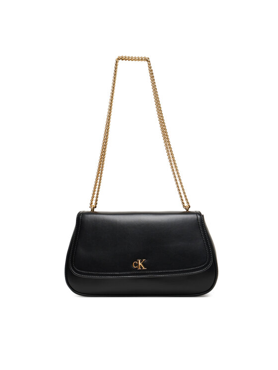 Calvin Klein Calvin Klein Torbica Ck Convertible Chain Medium Bag LV04F3171G Crna