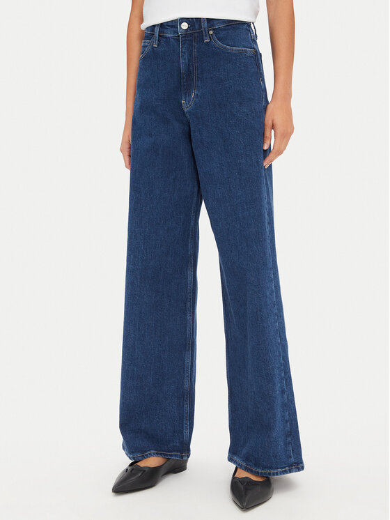Calvin Klein Calvin Klein Jeansy K20K207598 Modrá Wide Leg