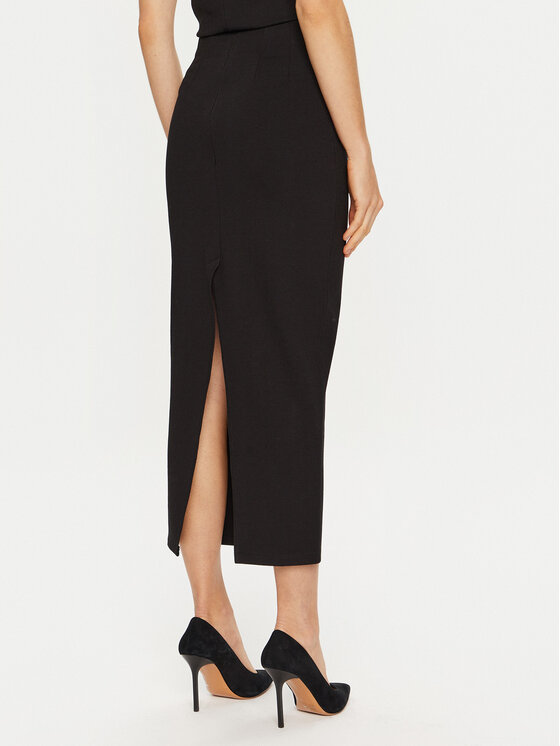 ViCOLO ViCOLO Midi szoknya TS0133 Fekete Regular Fit