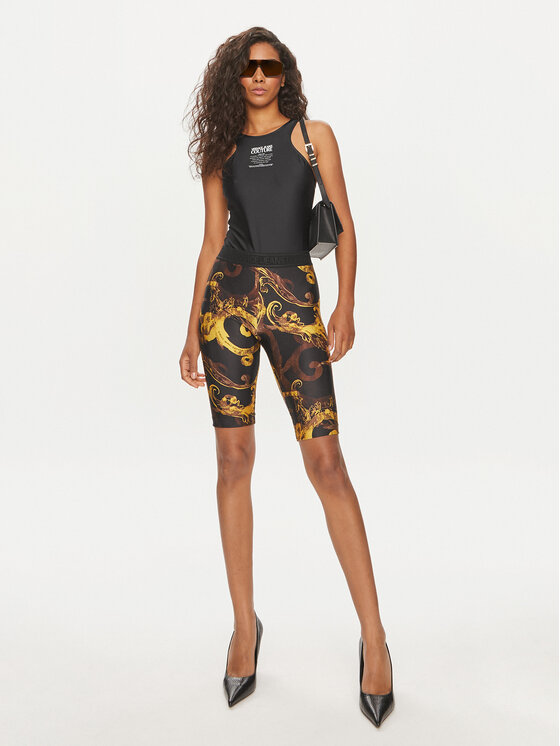 Versace Jeans Couture Versace Jeans Couture Cyklistické šortky 76HAC106 Černá Skinny Fit
