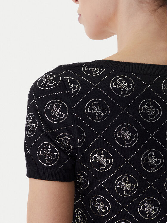 Guess Guess Rochie tricotată W6RK92 Z3JD2 Negru Regular Fit