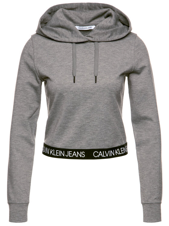 Calvin Klein Jeans Calvin Klein Jeans Bluză Cropped Milano J20J212892 Gri Regular Fit