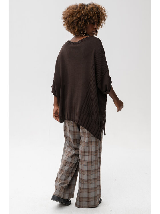 blue shadow blue shadow Sweter Nell Brązowy Regular Fit