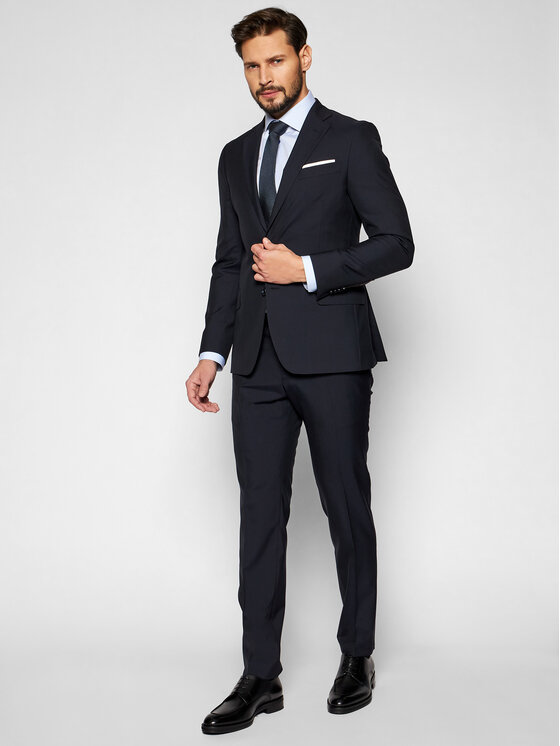 Pantalone da abito Damien 537 8515 Blu scuro Slim