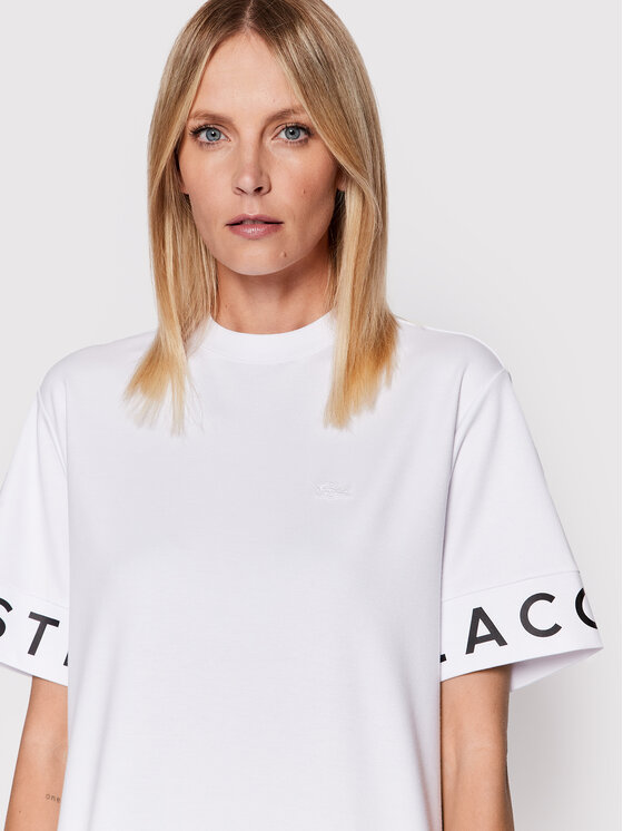 Lacoste Lacoste Haljina za svaki dan EF0107 Bijela Relaxed Fit