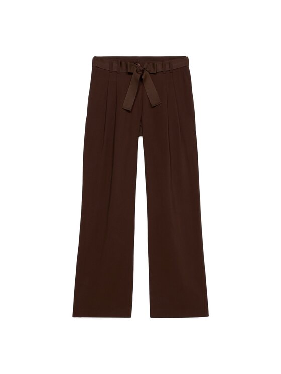 Oltre Oltre Spodnie materiałowe P087R008729N022 Brązowy Baggy Fit