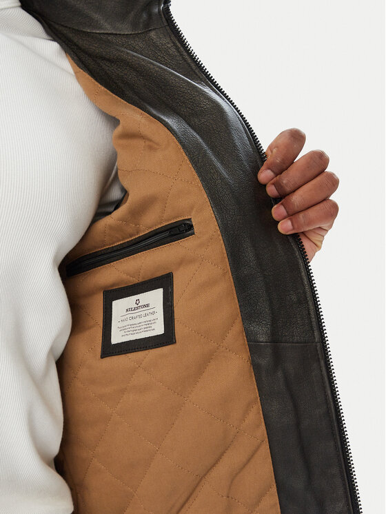 Milestone Milestone Шкіряна куртка Ms Jack 991001 60875 Чорний Regular Fit