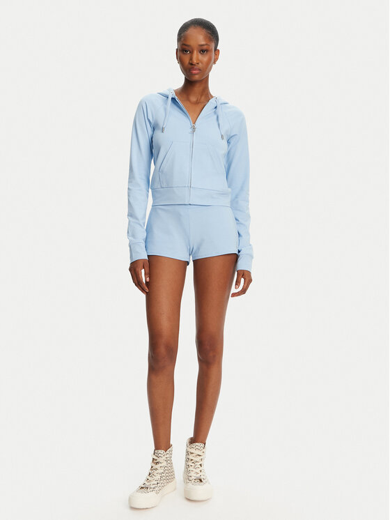 Juicy Couture Juicy Couture Pantaloni scurți sport JCWHS125312 Albastru celest Loose Fit