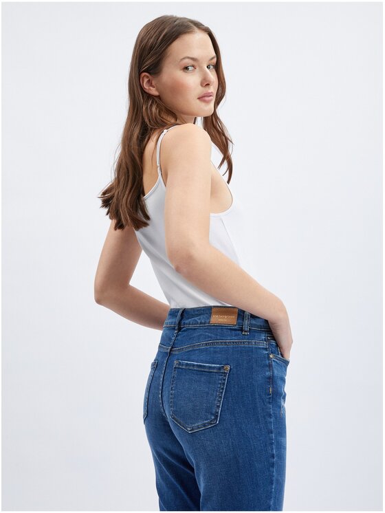 Orsay Orsay Jeansy 314089-548000__40 Granatowy Boyfriend Fit