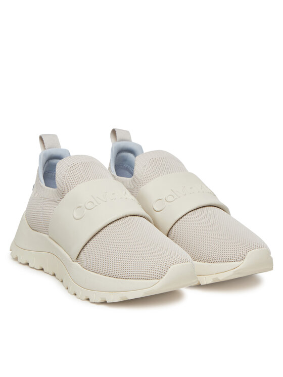 Calvin Klein Calvin Klein Tenisice Runner Slip On - He Nappa HW0HW02415 Écru