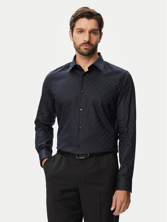 JOOP! Cămașă Jsh-258Pierce3 30104051 Bleumarin Slim Fit