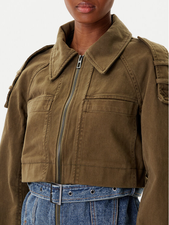 Desigual Desigual Jeansjacke Tropez 25WWEW54 Grün Regular Fit