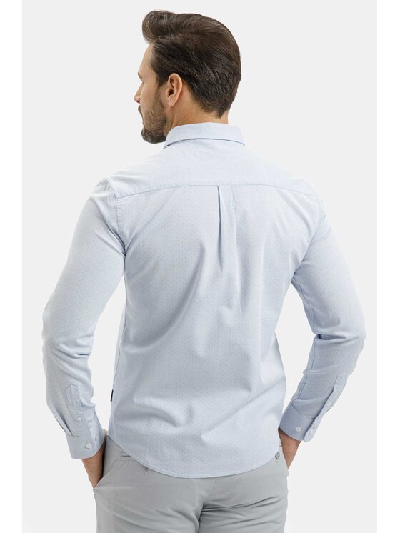 Cross Jeans Cross Jeans Koszula 35666-071 Niebieski Regular Fit